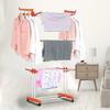 Clothes Drying Rack with Wheels High Stability 4-Layer Design Strong Load-bearing Easy Assembly Indoor Outdoor Laundry