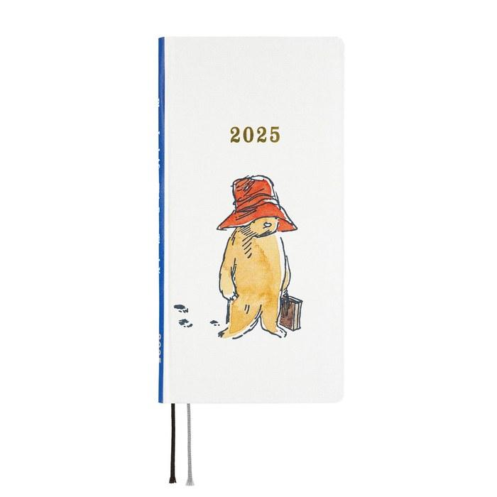 Hobonichi Techo 2025 Weeks Паддингтон/Пожалуйста, присмотрите за этим медведем, Еженедельник Левый, Тонкий Вертикальный, Белый, Вариант B6