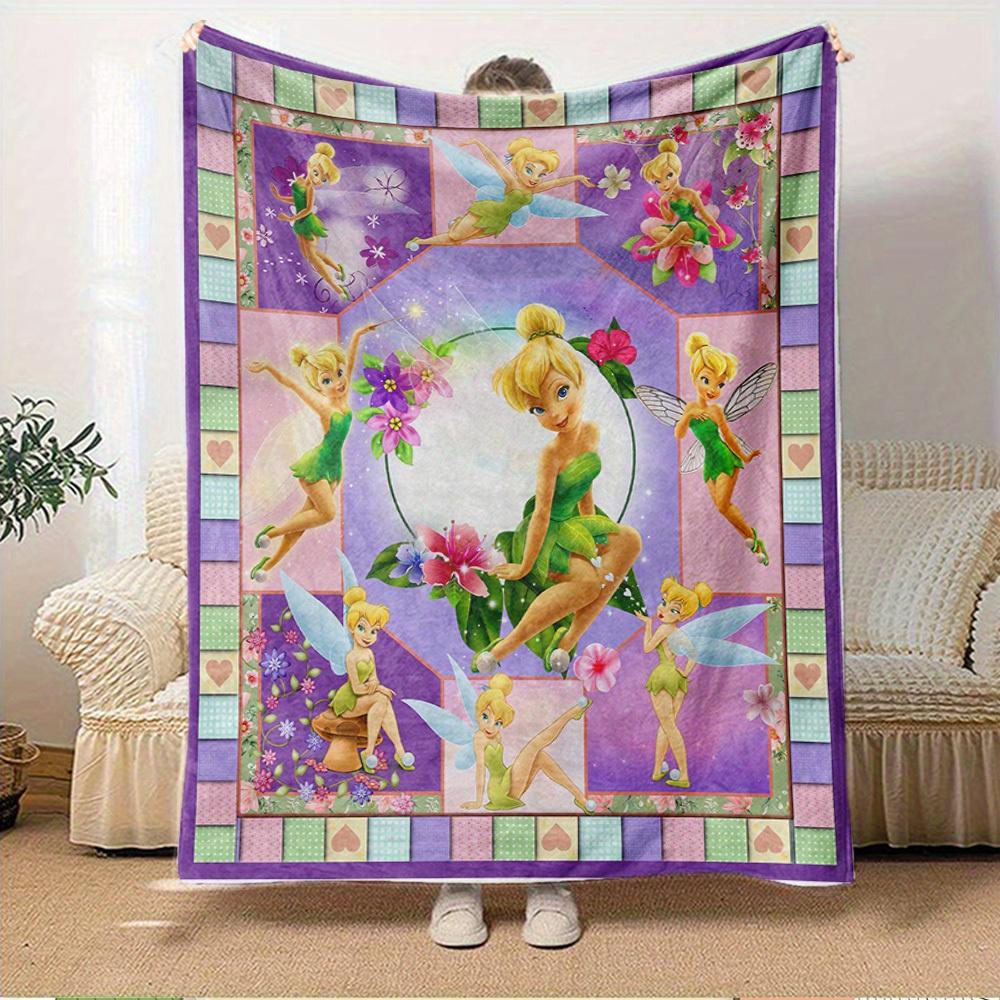 1pc Velvet Tinkerbell Fairy Bedding Throw Blanket Sofa Cover