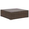 10 piece Garden Lounge Set with Cushions Poly Rattan Brown