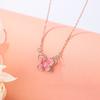 Милое розовое бабочка ниспадающее гелевое ожерелье для женщин новое INS принцесса стиль воротник цепочка ожерелье украшение