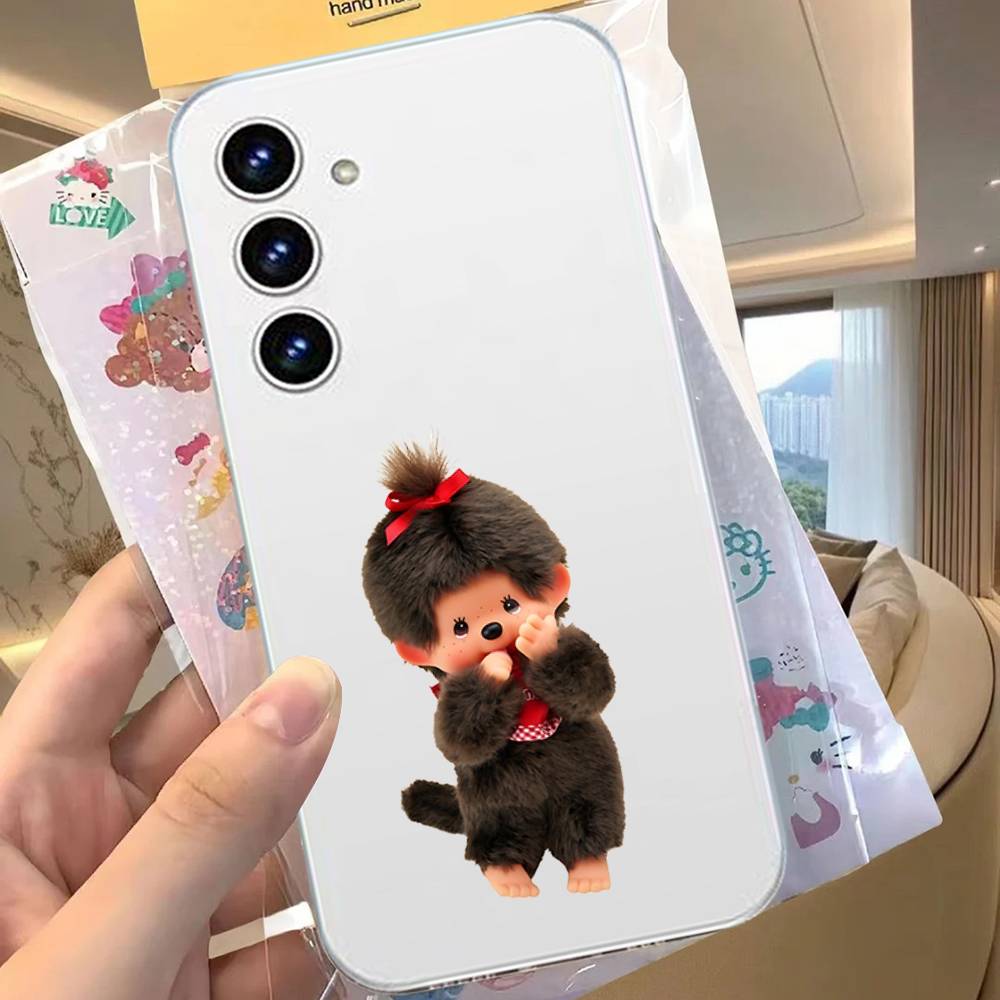 Cute M-Monchhichis For Samsung Galaxy A52 A12 A51 S21 Edge S22ULTRA S23 S20LITE Plus Ultra Transparent Cover