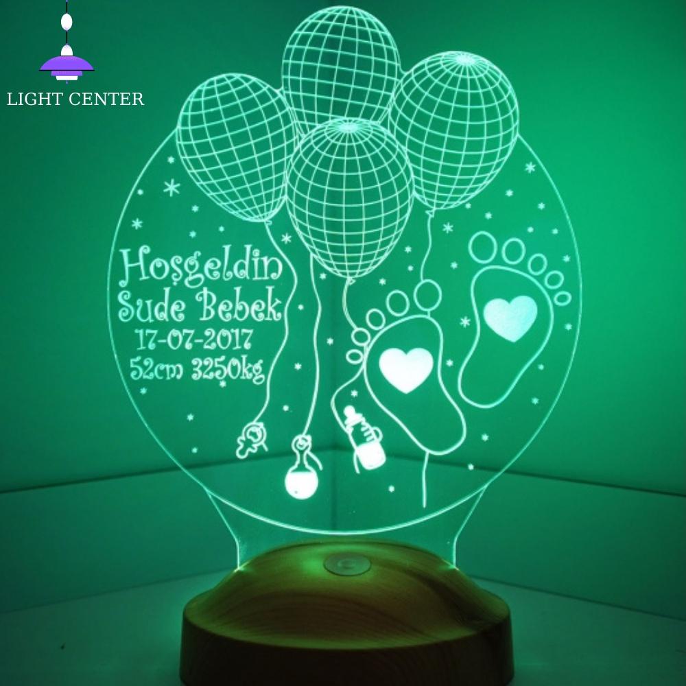 3D Customizable/ Birthday Themed Night Lamps Kids Lamp Moon Night Light Room Lamp Desk Decor Cool Lamps