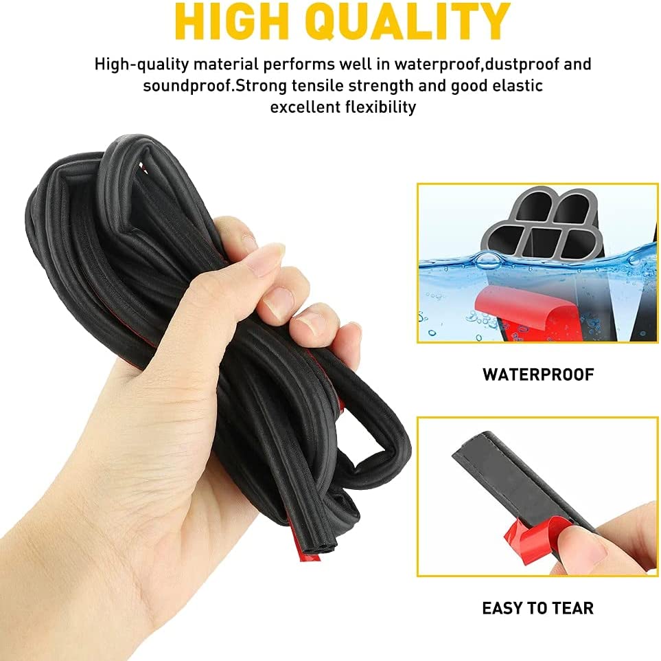 5/10 метров Резиновые уплотнительные полосы для дверей автомобиля Двухслойные уплотнительные наклейки Звукоизоляция Уплотнение Автомобильные наружные аксессуары Оптом