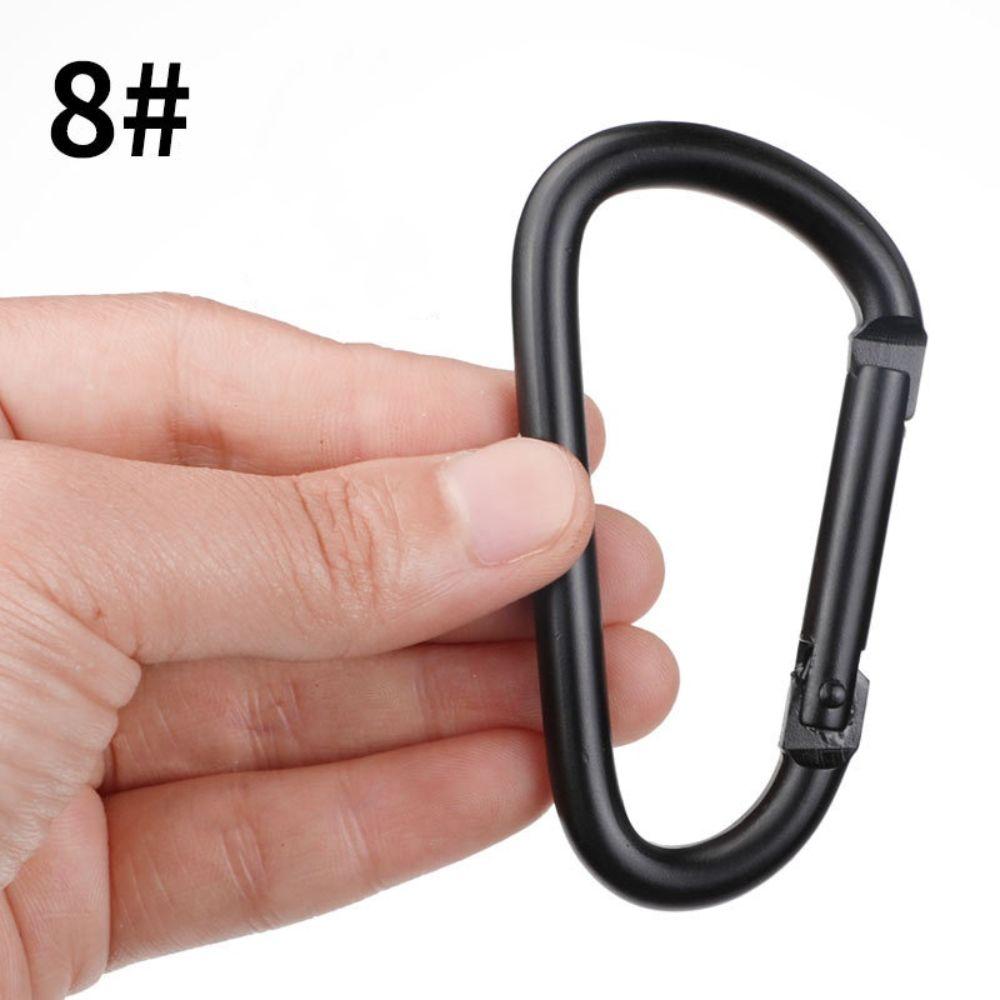 5pcs Aluminum Zinc Zinc Alloy D Type Carabiner Electrophoresis Outdoor Sports Buckle Fishing