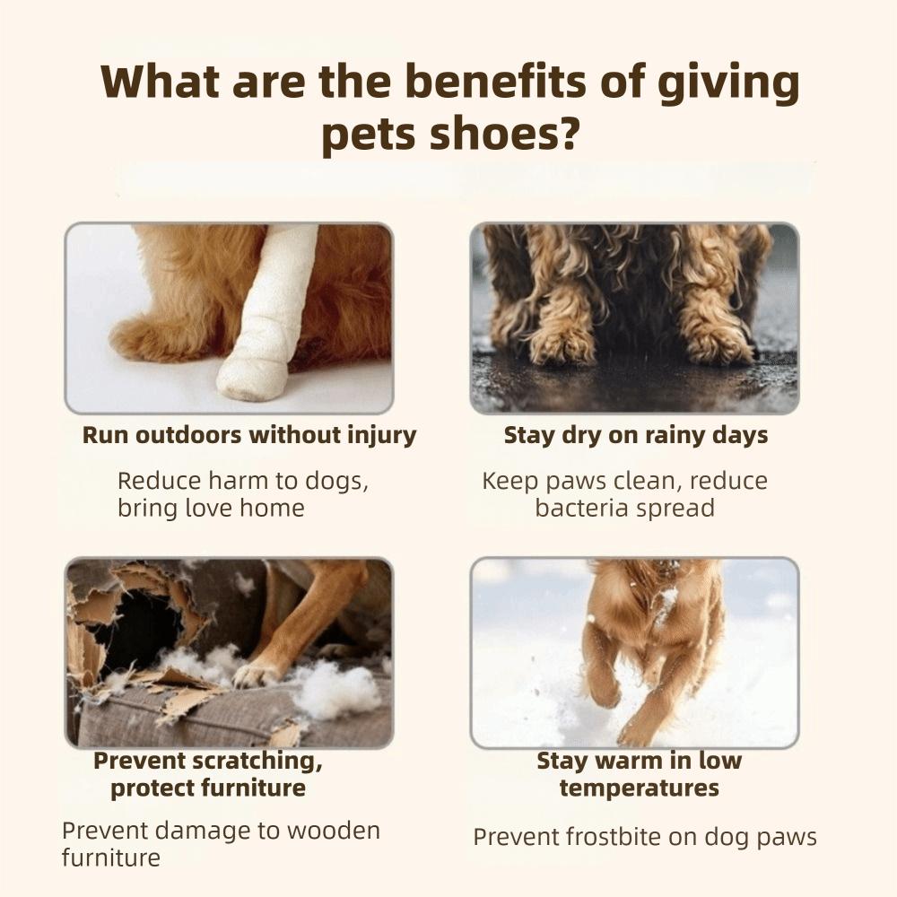 4PCS Wear Resistant Waterproof Dog Socks Shoes Dirt-Resistant Dog Foot Covers  Outdoor