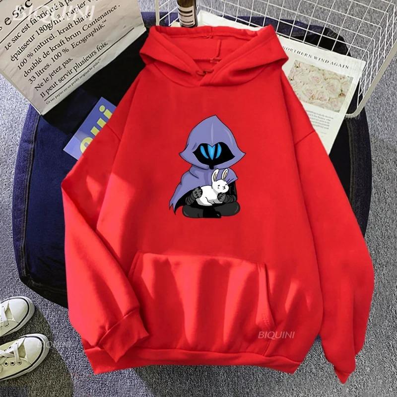 Omen VALORANT Hoodie Men Sweatshirt Vintage HIP HOP Clothes for Teens Harajuku Lounge Wear Cartoon Printed Velvet Anime Hoodies & Sweatshirts Men’s