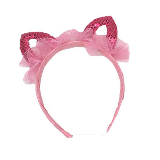 Девушки милые кошачьи уши в форме марлевых повязка на голову с блестками повязка для волос обруч аксессуары