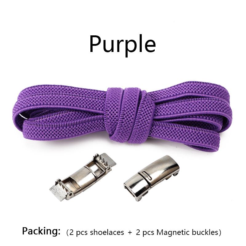 1 пара шнурков без завязывания, магнитная застежка, эластичные шнурки для детских и взрослых кроссовок, плоские резиновые шнурки