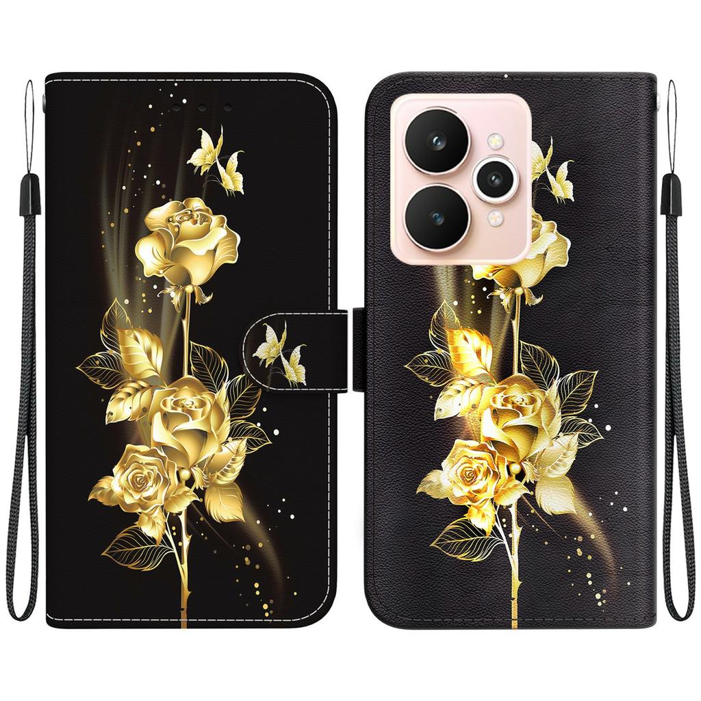 For Realme 15 Pro 5G/15 5G Wallet Phone Case Pattern Printing Leather Flip Cover with Strap