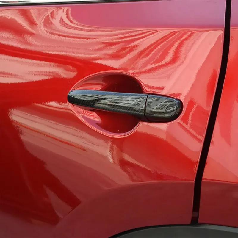 LHD For Mazda 2 3 6 CX3 CX5 2014 2015 2016 2017 2018 Car Smart Keyless Door Handle Cover Trim Carbon Fiber Accessories