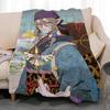 classic anime Mononoke Throw Soft Coral Fleece Blanket 310gsm Fluffy Warm Throw for Sofa Bed Couch Bedroom Decor
