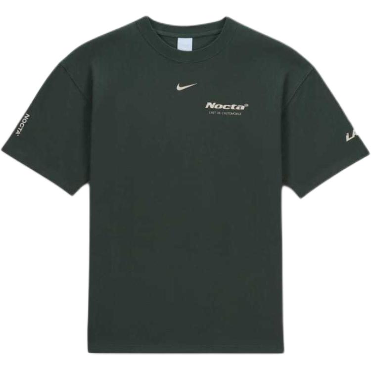 Nike Повседневная футболка-пуловер с принтом логотипа X Nocta The Art, топы унисекс, зеленая, FD2206-397