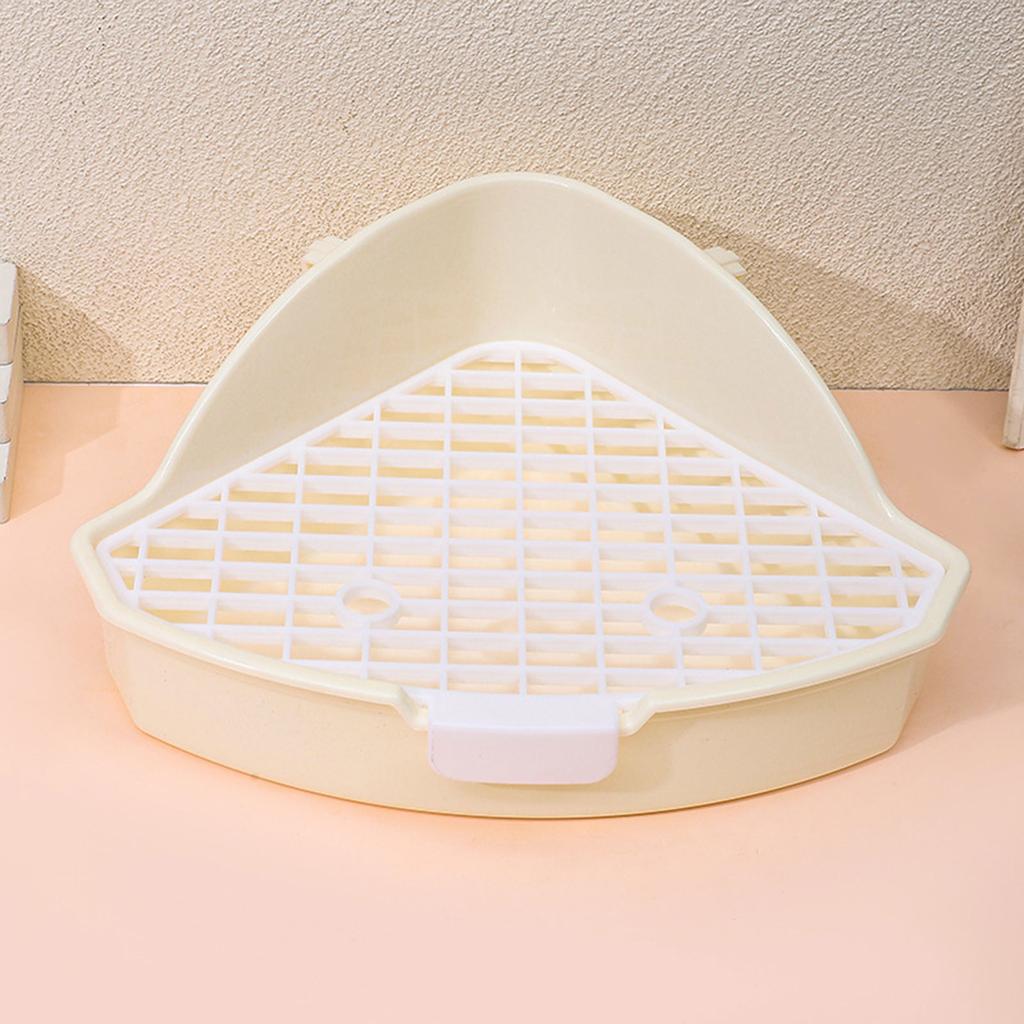 Hamster Litter Box Pet Corner Toilet Small Pet Potty Trainer Litter Tray Habitat Decor for Squirrel Chinchilla Rabbit