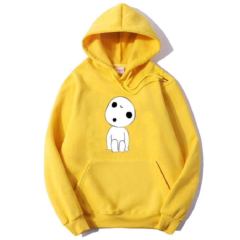 Толстовка с капюшоном Mononoke Hime Хаяо Миядзаки, женская толстовка с принтом, милая женская одежда с длинными рукавами и принтом в стиле Харадзюку из японского аниме