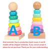 New Kids Rainbow Stacking Ring Tower Stacking Folding Cup Stapelring Blocks Wood Plastic Toddler Toy Baby Infant Toys
