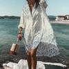 Women Summer Bohemian Dress Casual Print Shirt Dress For Women Fashion Long Sleeve Beach Hawaiian Cover Ups Dresses Clubwear Button Down