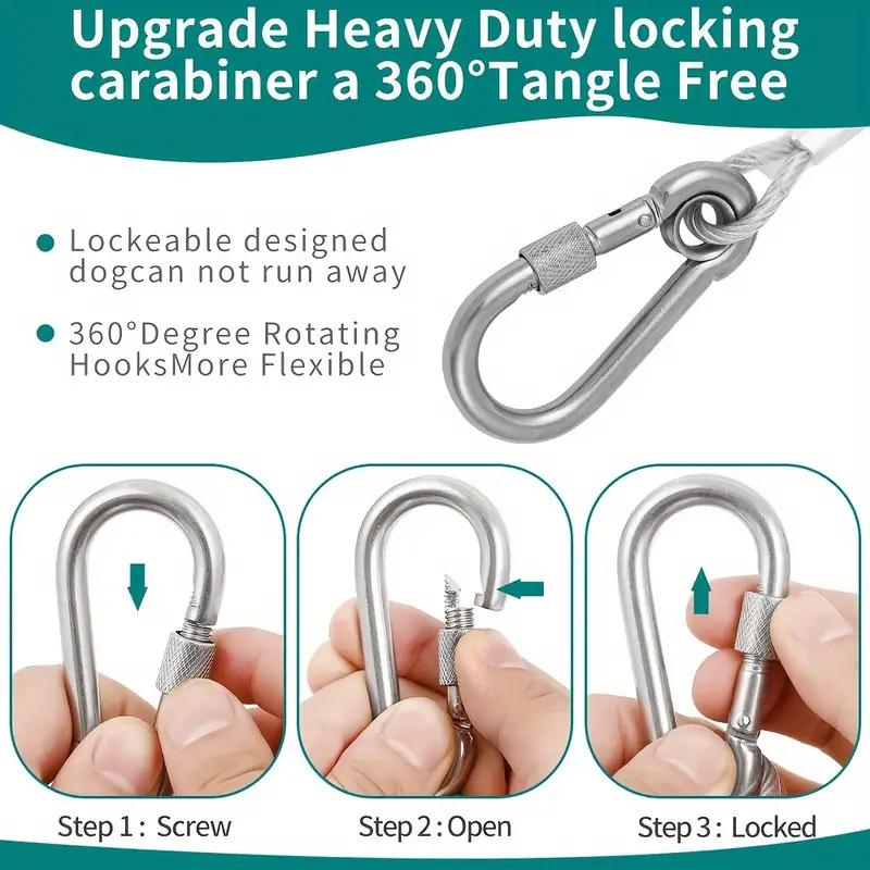 3M-15M Stainless Steel Clothesline, Portable Windproof Indoor/Outdoor Clothes Drying Camping Supplies Clothes Line