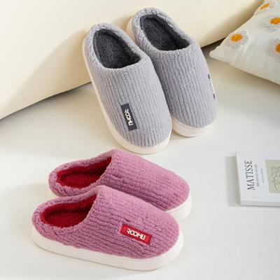 Домашние нескользящие плюшевые тапочки на толстой подошве, хлопковые для улицы, домашняя сумка и тапочки, хлопковые новые женские и женские, сохраняют тепло зимой, осенью и зимой