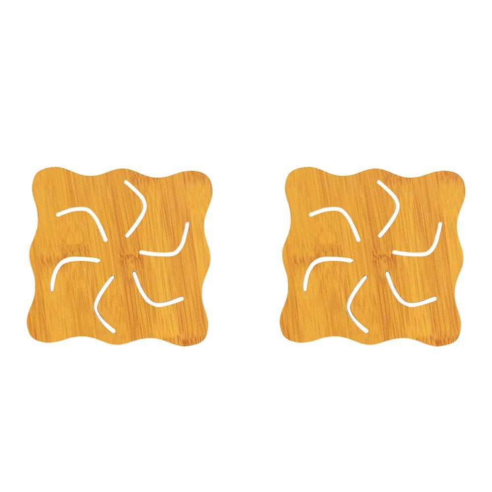 2 шт. антиожоговая деревянная подставка для посуды полая кастрюля миска тарелка коврик столовые приборы