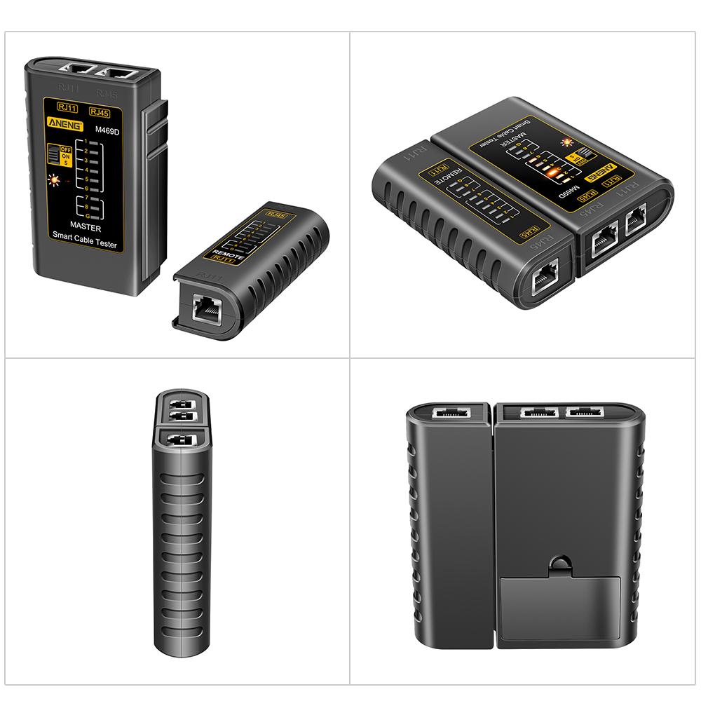 ANENG M469D Тестер сетевого кабеля Прибор для сопряжения телефонных линий RJ11 RJ45 со светодиодом