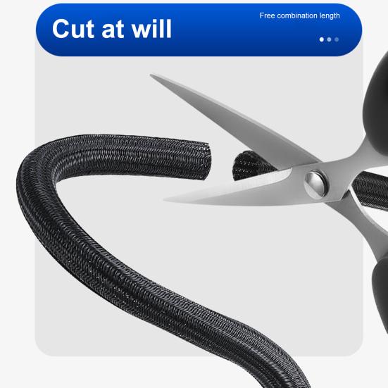 Yousheng 2M плетеный кабельный рукав расширяемый телевизионный компьютерный кабель питания управление самообматывающийся разделенный проводной жгут трубка защитная обертка шнура