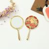 Vintage Chinese Style Metal Mirror Portable Vanity Mirror Flower Handheld Mirror  Home Decor