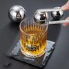 Stainless Steel Round Ice Hockey Ice Clip Set Reusable Long Lasting Freezing Metal Ball Whiskey Beer Cooler Party Bar Tools
