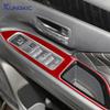 Для Mitsubishi Outlander 2013- Настоящая мягкая карбоновая наклейка Панель кнопок стеклоподъемника LHD RHD Внутренние аксессуары