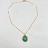 2023 Emerald Crystal Clavicle Chain: European & American Niche Luxury Pendant Necklace for Women