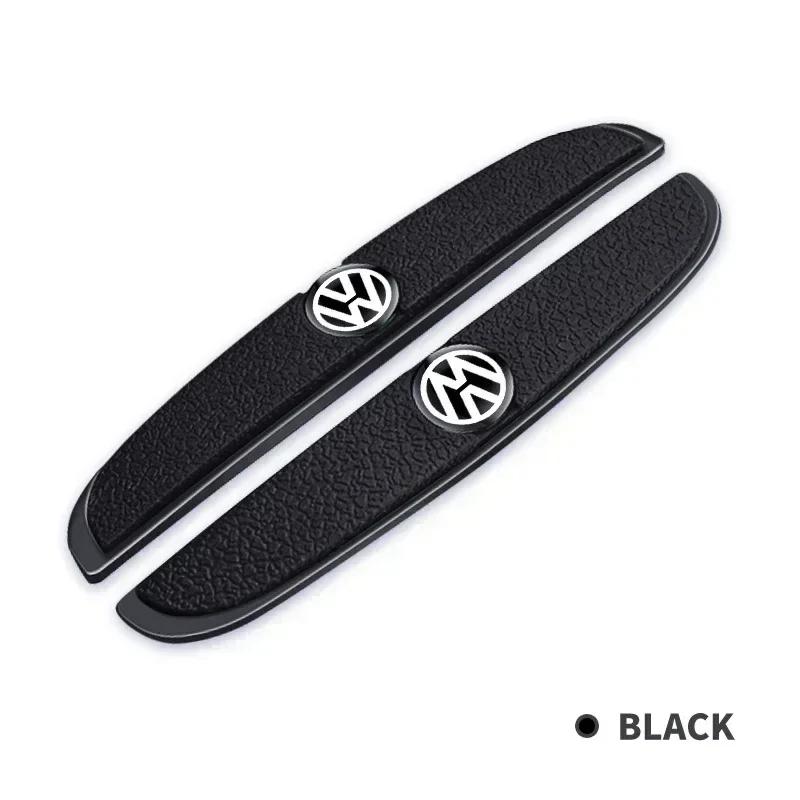 4pcs Rubber Bumper Strip Car Door Anti-Collision Emblem Sticker For VW GTI Polo Golf Passat Tiguan Arteon Touareg Taigo Caddy