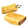 Compact Trifold Genuine Leather Italian Leather Smart Key Case Set of 2 Leather Wallet with Coin Purse [Days Art] Men's