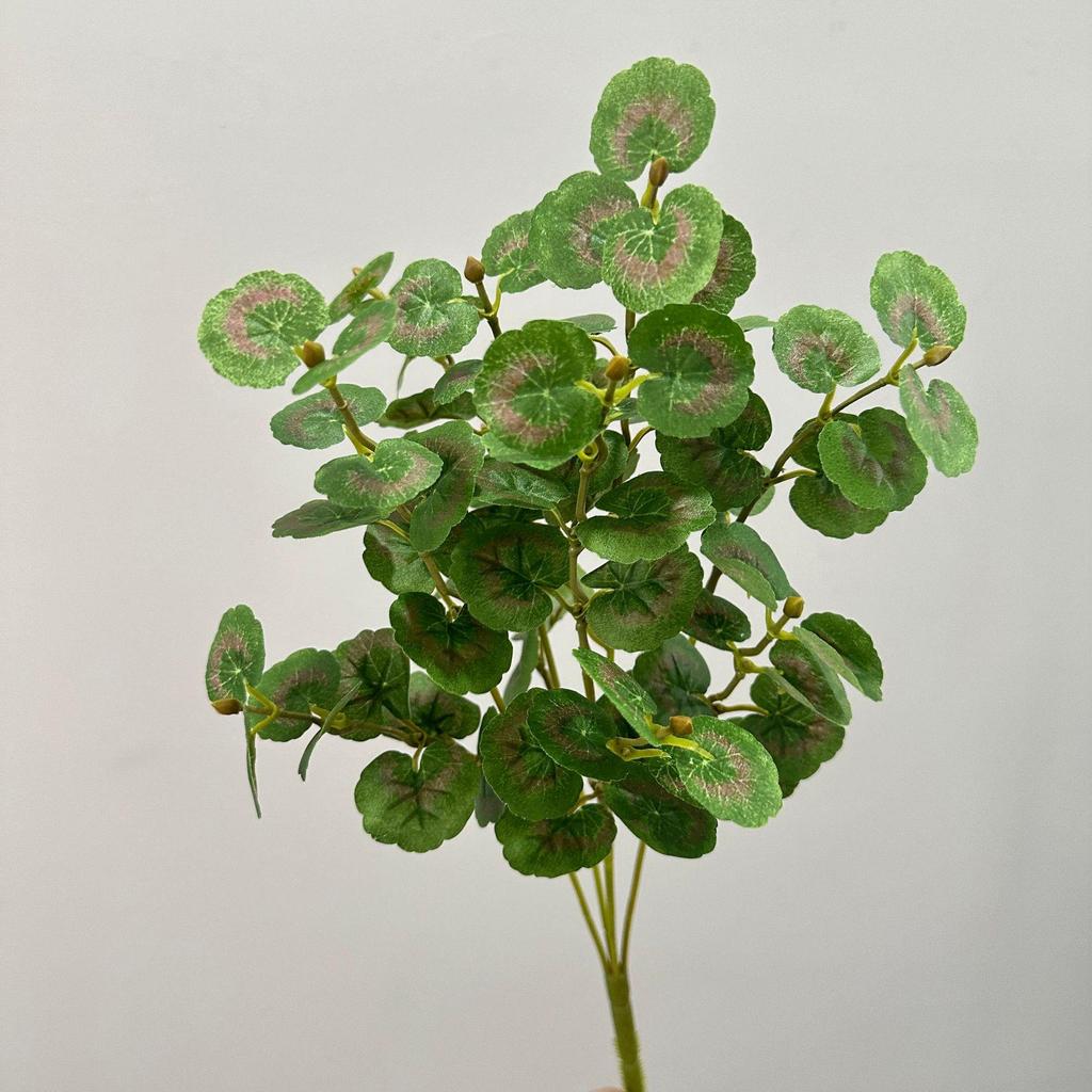 Artificial Begonia, Sweet Potato, Coin, Small Eucalyptus Leaves for Decoration, Flower Arrangements & Landscaping