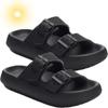 Сандалии с двойной пряжкой толщиной 4 см, ультраамортизирующие тапочки, мягкие сандалии, мужские нескользящие туфли для душа, банные тапочки, летние пляжные шлепанцы