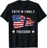Faith Family Freedom America Patriotic Christian T-Shirt