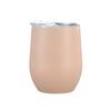 Cute Full Color Sprayed Office Vacuum Flask Coffee Mugs 10oz Double Wall Steel Egg Shape Water Cups