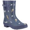 Womens/Ladies Woodland Owl Mid Cut Wellington Boots