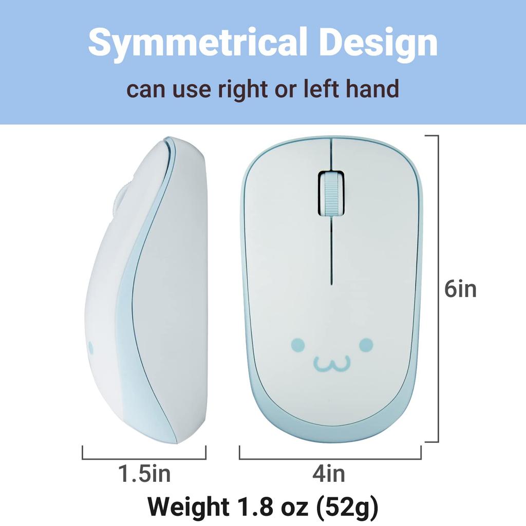 ELECOM Portable Mobile Mouse for Handed IR 1200 DPI Years Long Battery Silent Click 2.4G Wireless, Smiley-Face Right/Left Use, LED, 2.5 Life,