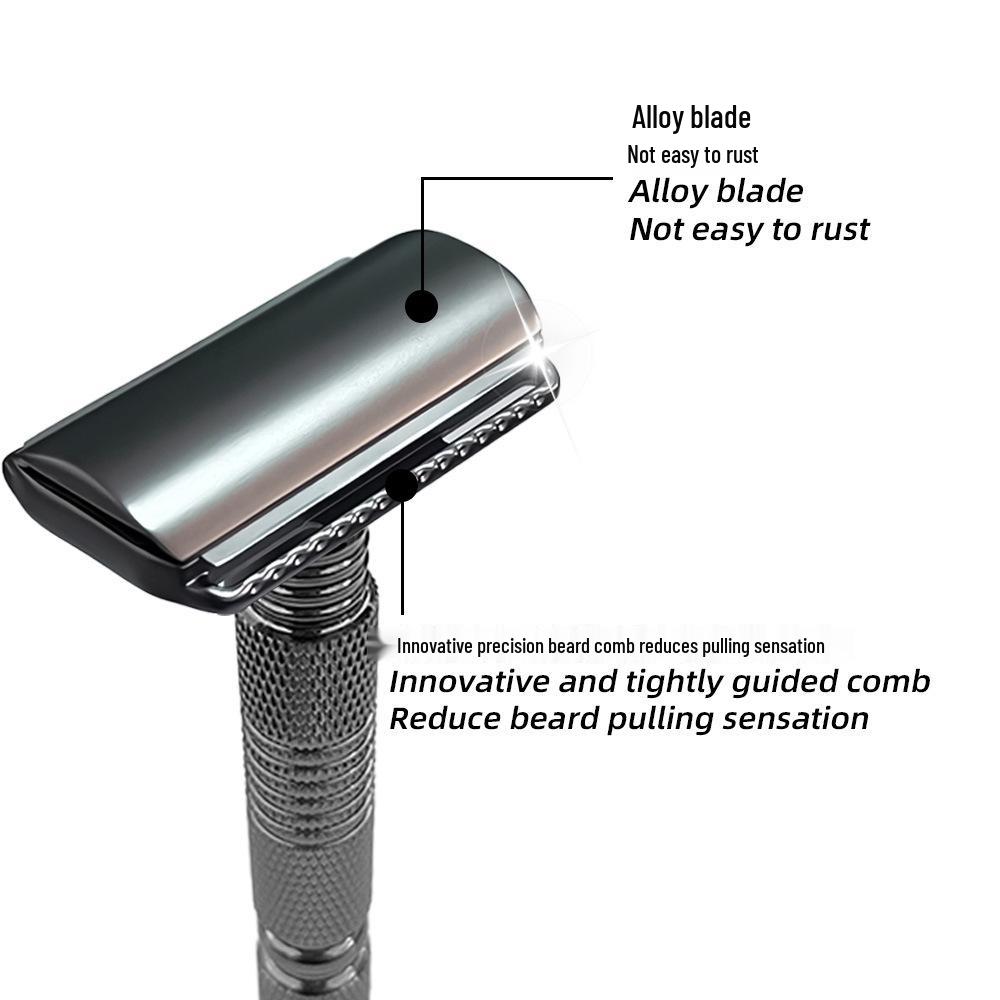 Pure Copper Handle Double-Sided Old-Fashioned Manual Razor for Men