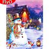 Full Square Diamond Painting Christmas Snowman Rhinestone Kit 5D DIY Diamond Embroidery Landscape Handicraft Wall Art