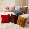 Nordic Cross-Border Bubble Rabbit Fur Plush Cushion Cover - Autumn/Winter Sofa & Bedroom Pillow