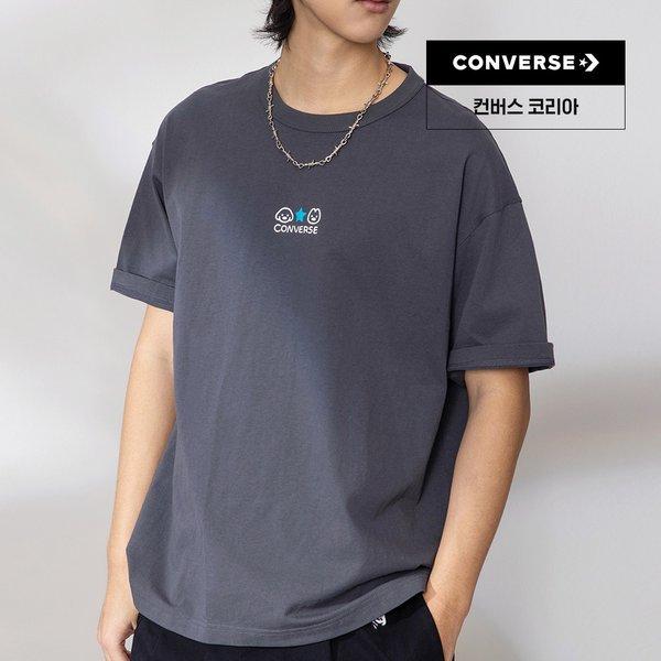Converse Summer Short Sleeve Beach Tee Dark Gray Uck176 Gda
