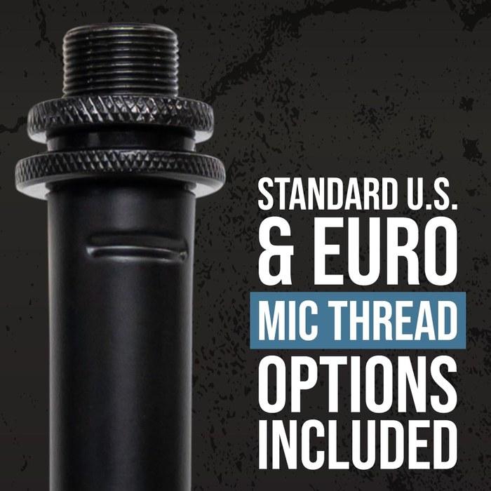 Стойка для микрофона Shure от Gator – Настольная прямая с круглой виброгасящей основой SH-DESKTOP1 – Черная