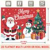 Party Backdrop Santa Claus Christmas Flat Merry Santa Claus Snowman Tree Multi Photo Booth Decor Front Door Decor