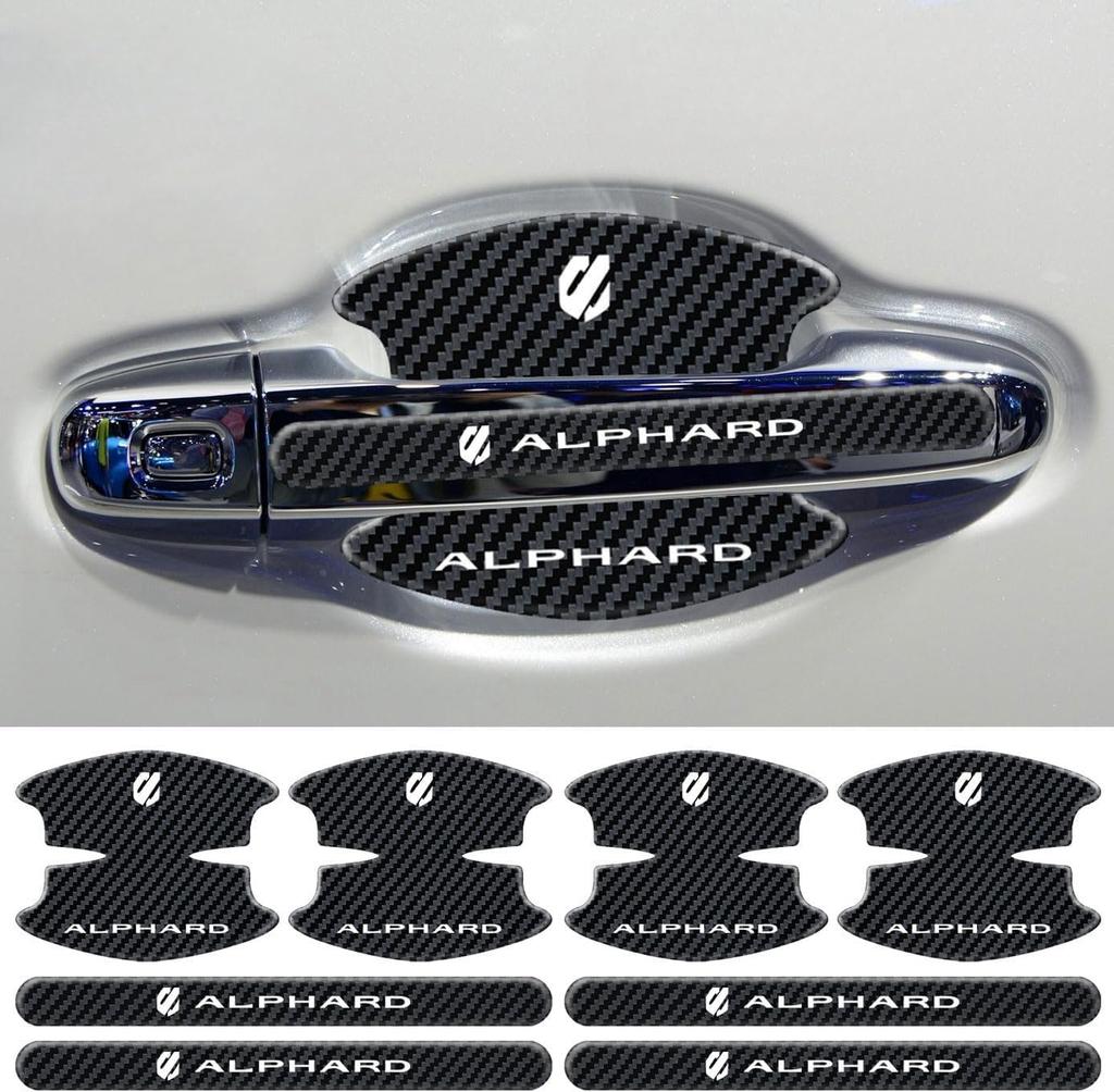 Alphard Door Handle Protector, Alphard Car Door Handle Scratch Protection Film, Newest Carbon Style,