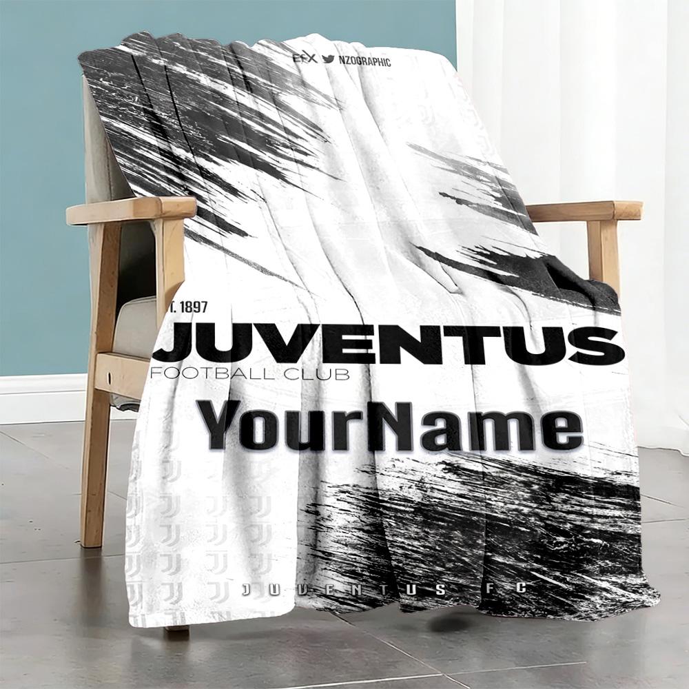 Juventus Personalized Name Blanket Lightweight Customizable Blanket Durable Comfort Perfect for Chair Livingroom Bed Office Four Seasons Universal