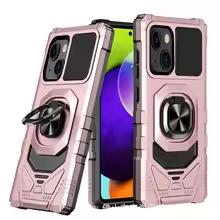 Прочный противоударный чехол-броня для Apple iPhone 11 12 13 14 15 16 17 Pro Max с магнитным держателем-кольцом, полный чехол для телефона Fundas Coque