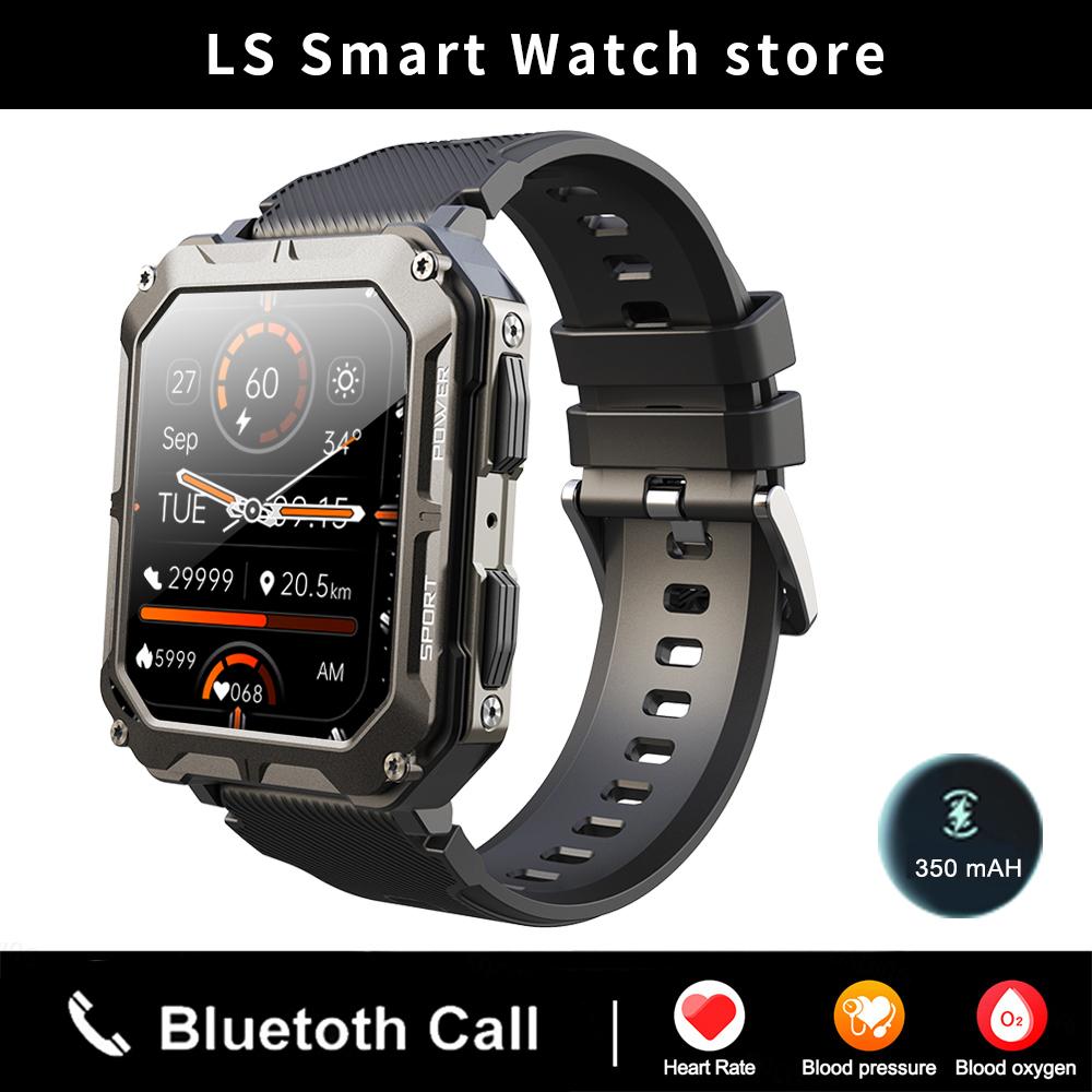 New C20 Pro Smart Watch Men Voice Assistant BT Wireless Call Business Outdoor Sports IP68 Waterproof Wristwatch For Android iOS