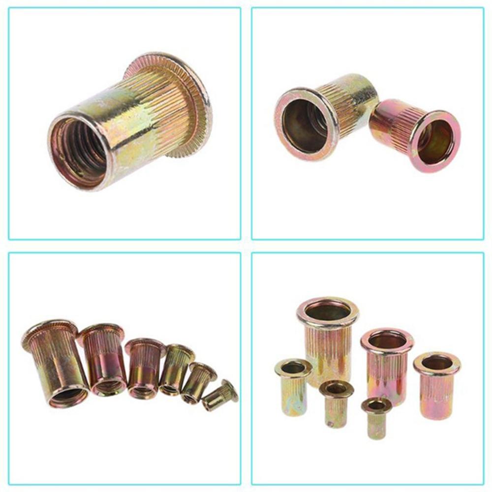 20/60/100pcs Reveting Collocation Cap Home Improvement Nuts Fastener Flat Head Rivet Nuts Hardware