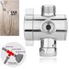 1/2'' 3-Way T-adapter Diverter Valve Adjustable Shower Head Arm Mounted Diverter Valve Bathroom Hardware Accessory